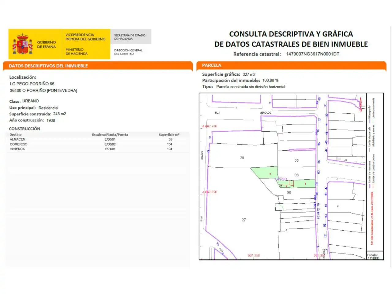 Casa o chalet en venta en O Porriño  