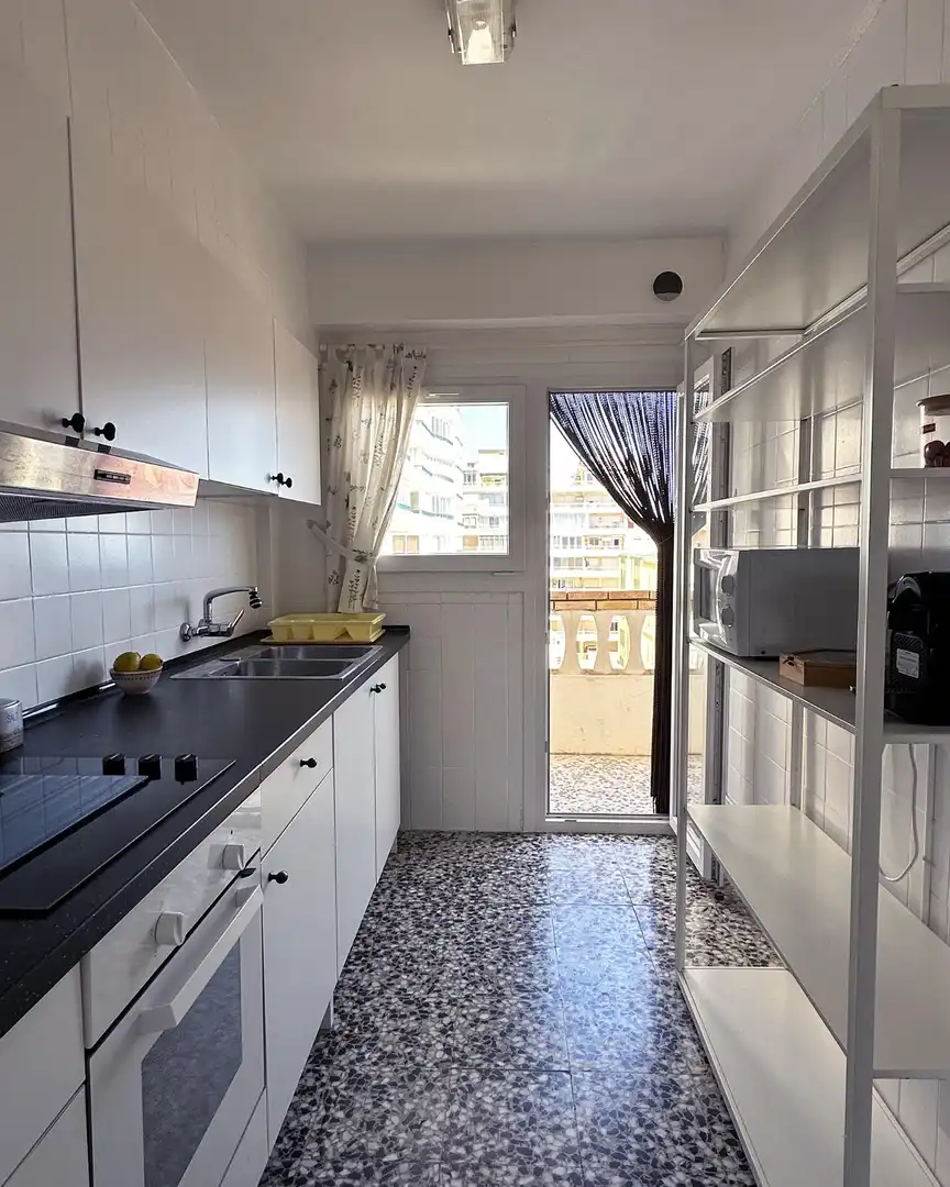 Cocina de Apartamento en venta en Tavernes de la Valldigna con Terraza y Amueblado