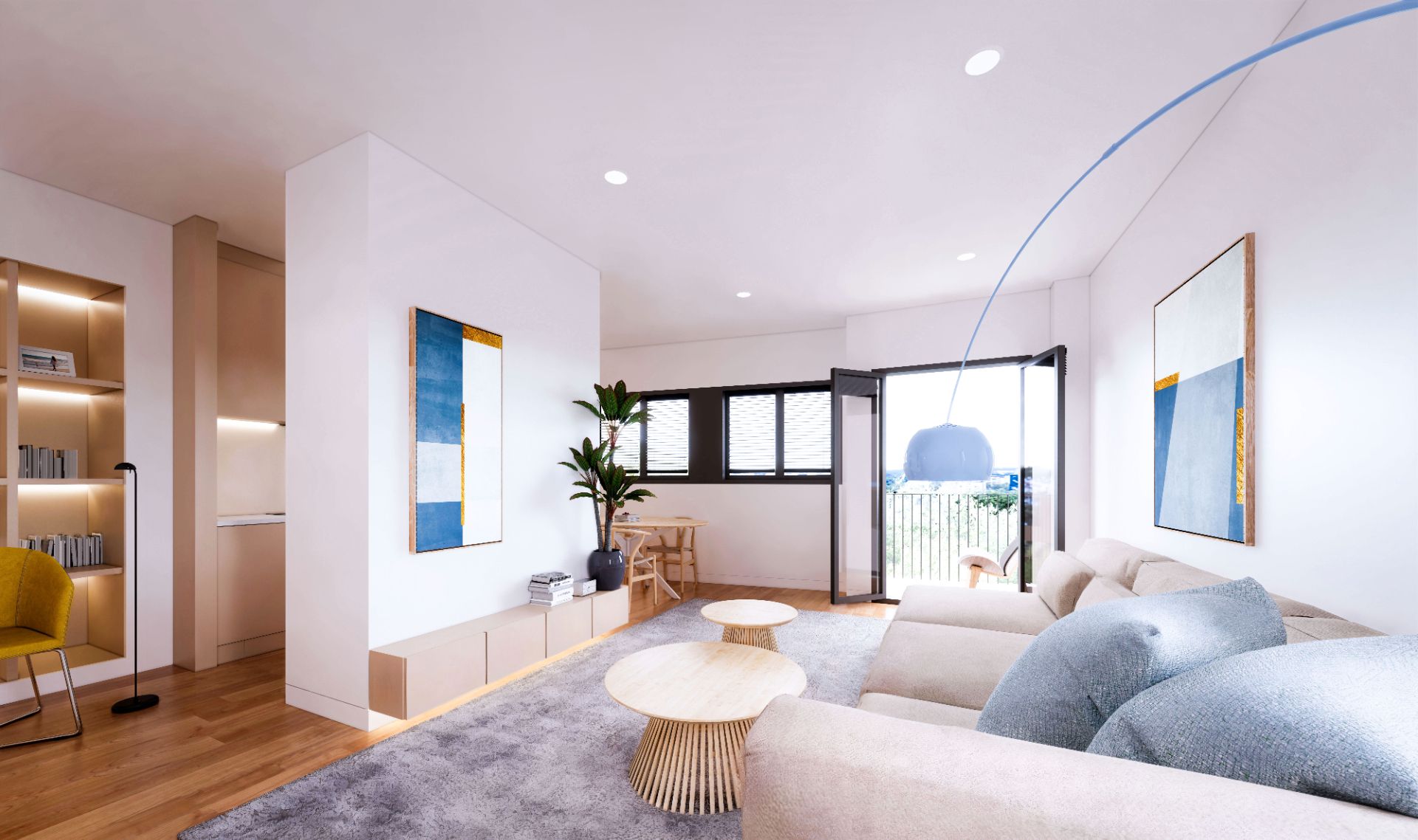 Living room of Flat for sale in Vigo   with Heating, Storage room and Balcony