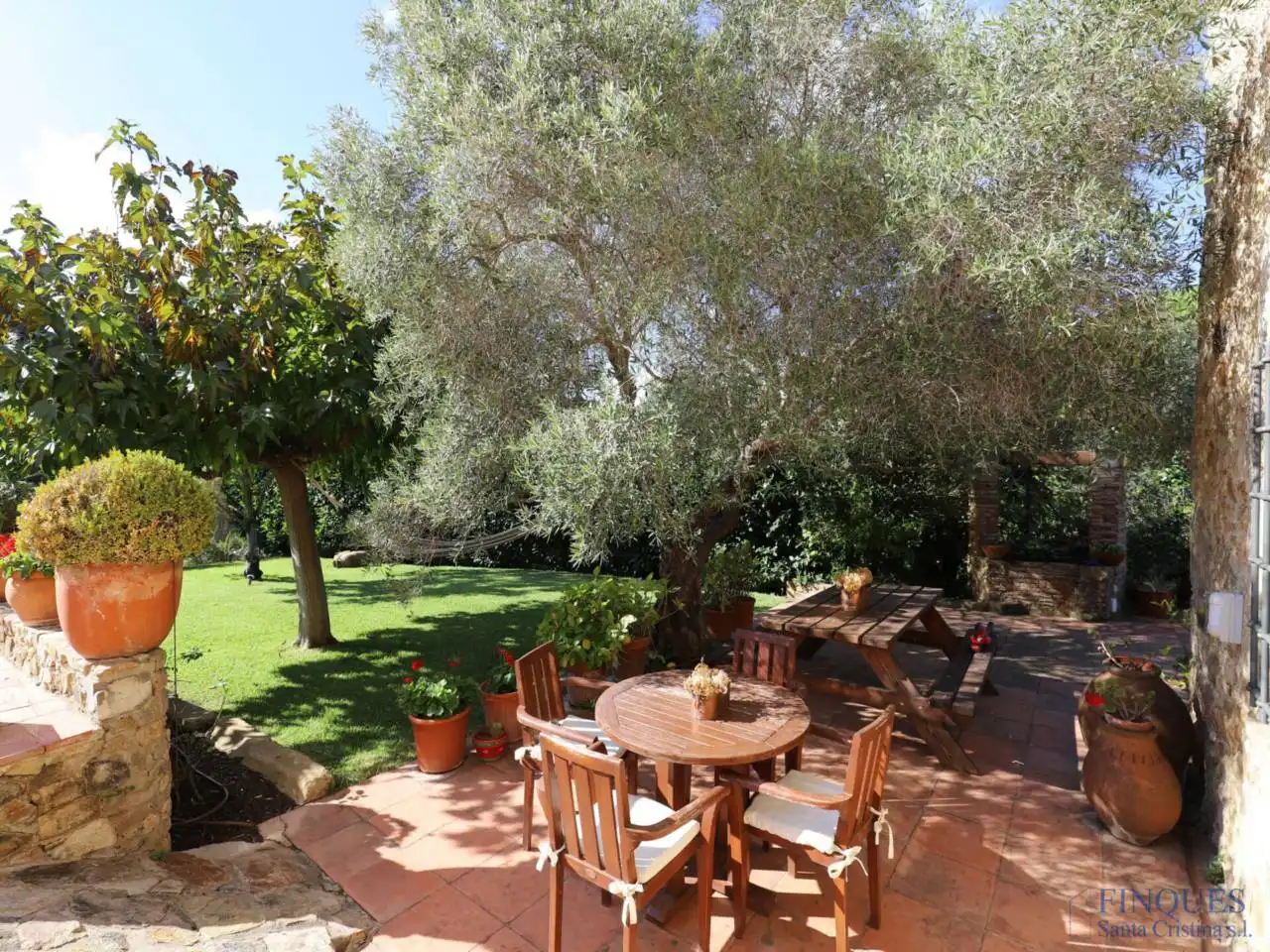 Jardí de Finca rústica en venda en Santa Cristina d'Aro amb Aire condicionat, Calefacció i Jardí privat