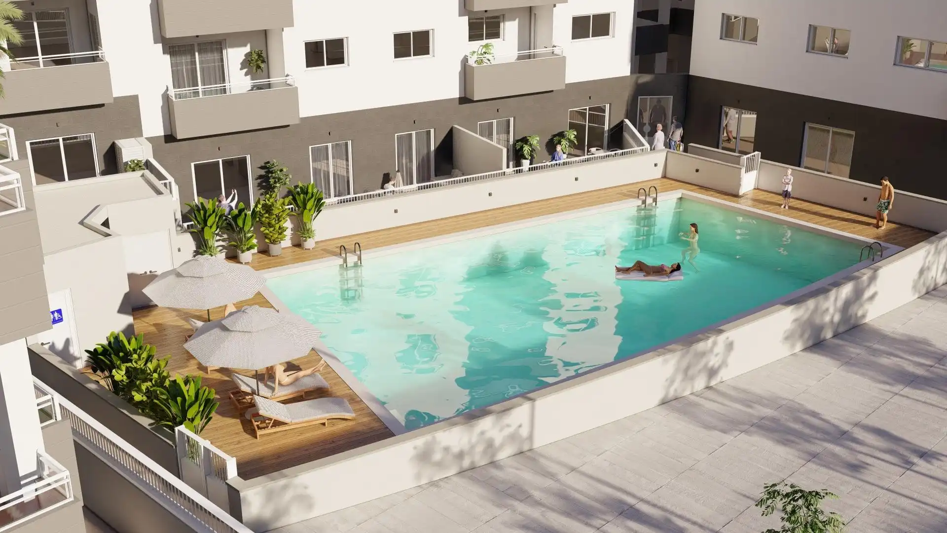 Piscina de Pis en venda en Roquetas de Mar amb Aire condicionat, Terrassa i Piscina comunitària