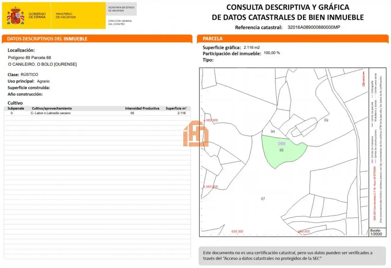 Terreno en venta en O Bolo 