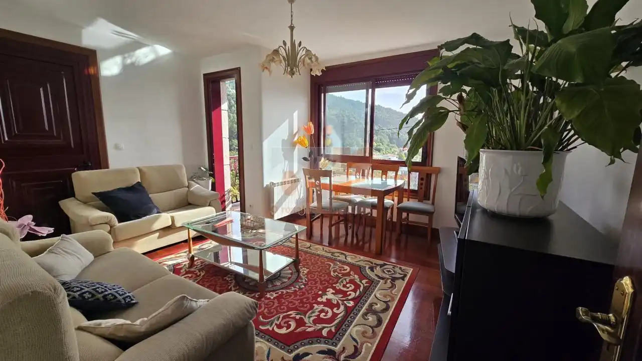 Sala de estar de Casa o chalet en venta en Moaña con Calefacción, Jardín privado y Amueblado