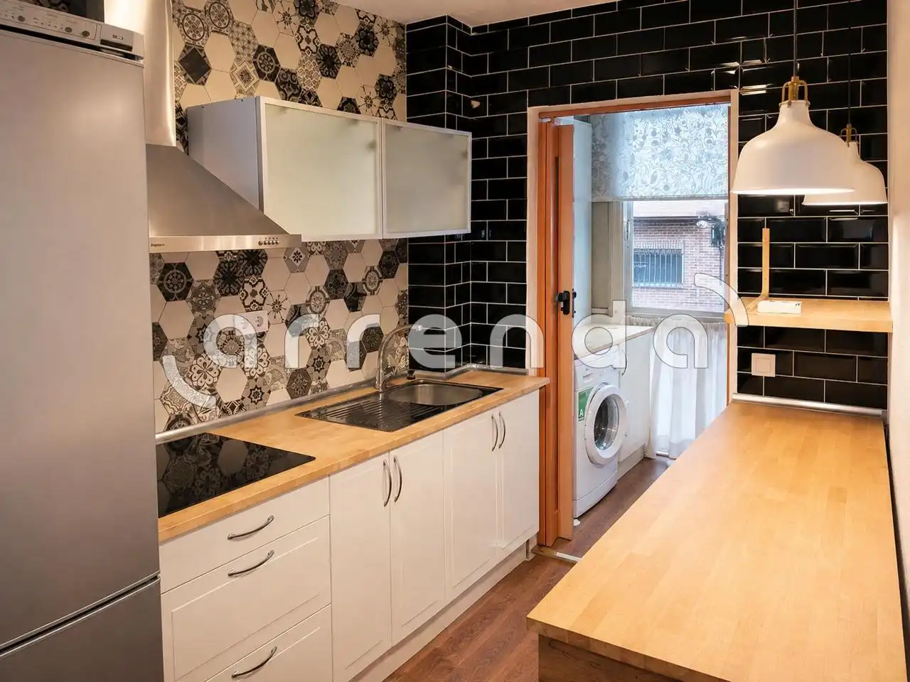 Küche von Wohnung zur Miete in Madrid mit Klimaanlage, Heizung und Möbliert