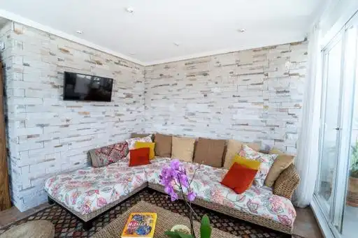 Sala de estar de Piso de alquiler en Alicante / Alacant con Aire acondicionado, Terraza y Amueblado