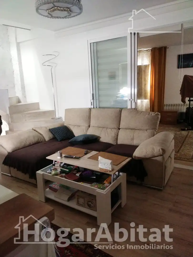 Sala d'estar de Casa o xalet en venda en Beniarjó amb Aire condicionat i Terrassa