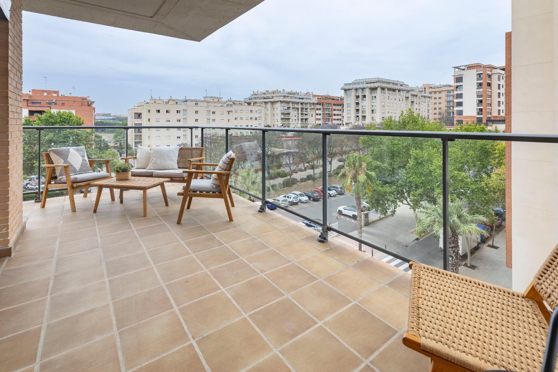 Terrace of Flat for sale in Paterna  with Air Conditioner, Heating and Private garden