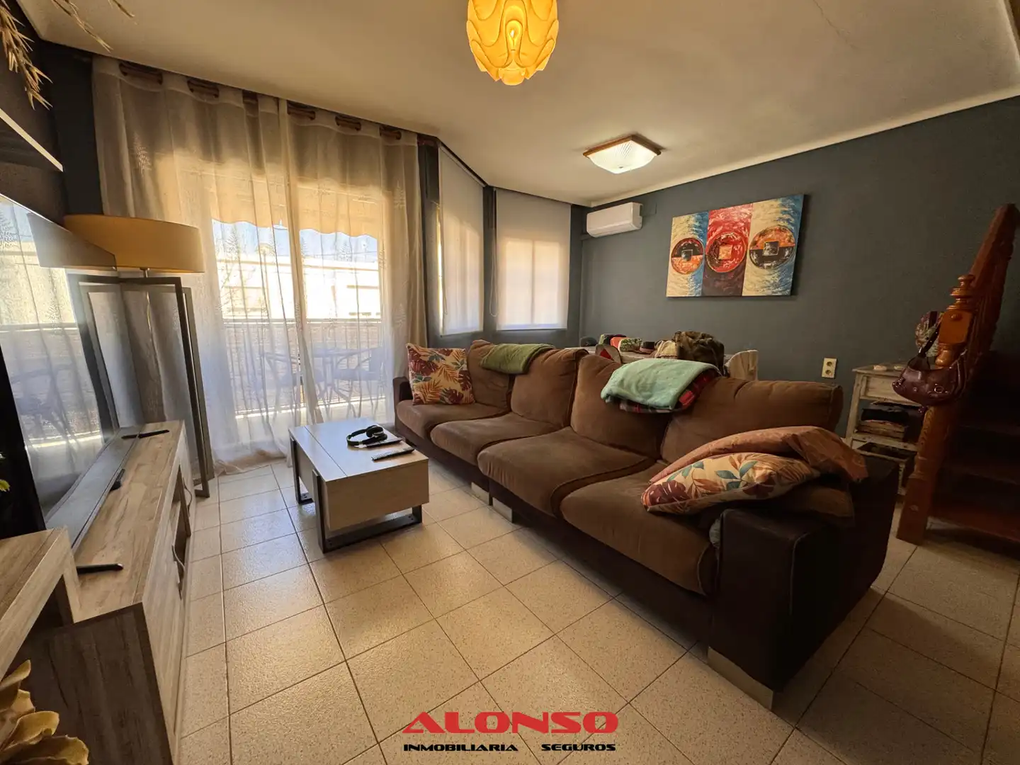 Sala de estar de Casa adosada en venta en Vinaròs con Aire acondicionado, Terraza y Trastero