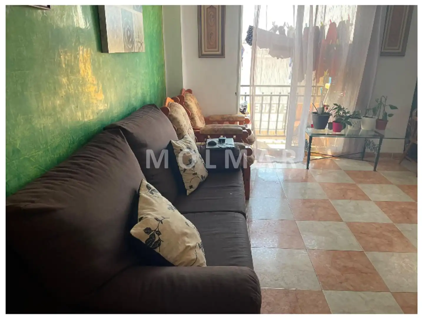 Living room of Flat for sale in Moncada  with Furnished