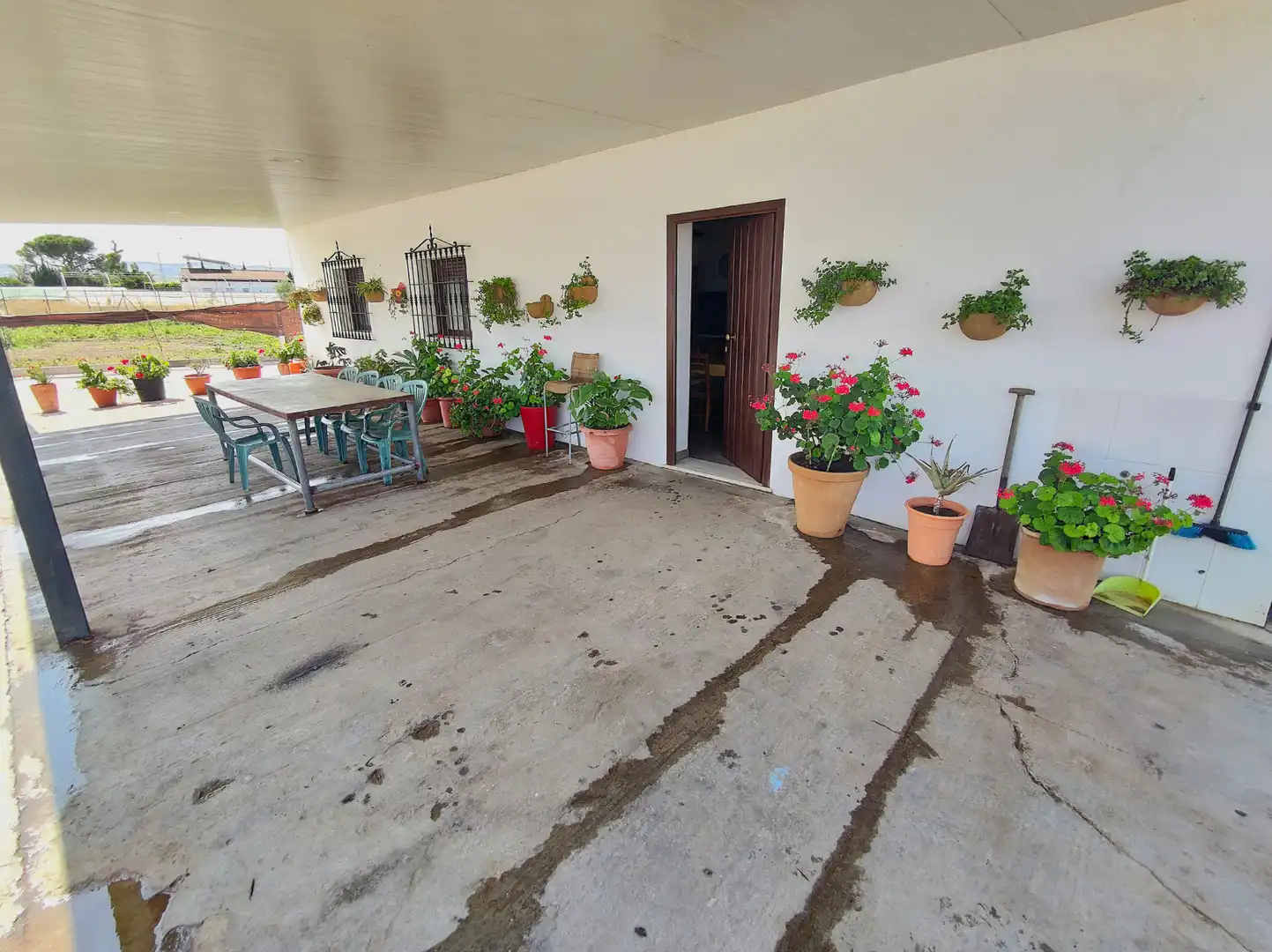 Terraza de Finca rústica en venta en El Cuervo de Sevilla con Aire acondicionado, Jardín privado y Terraza