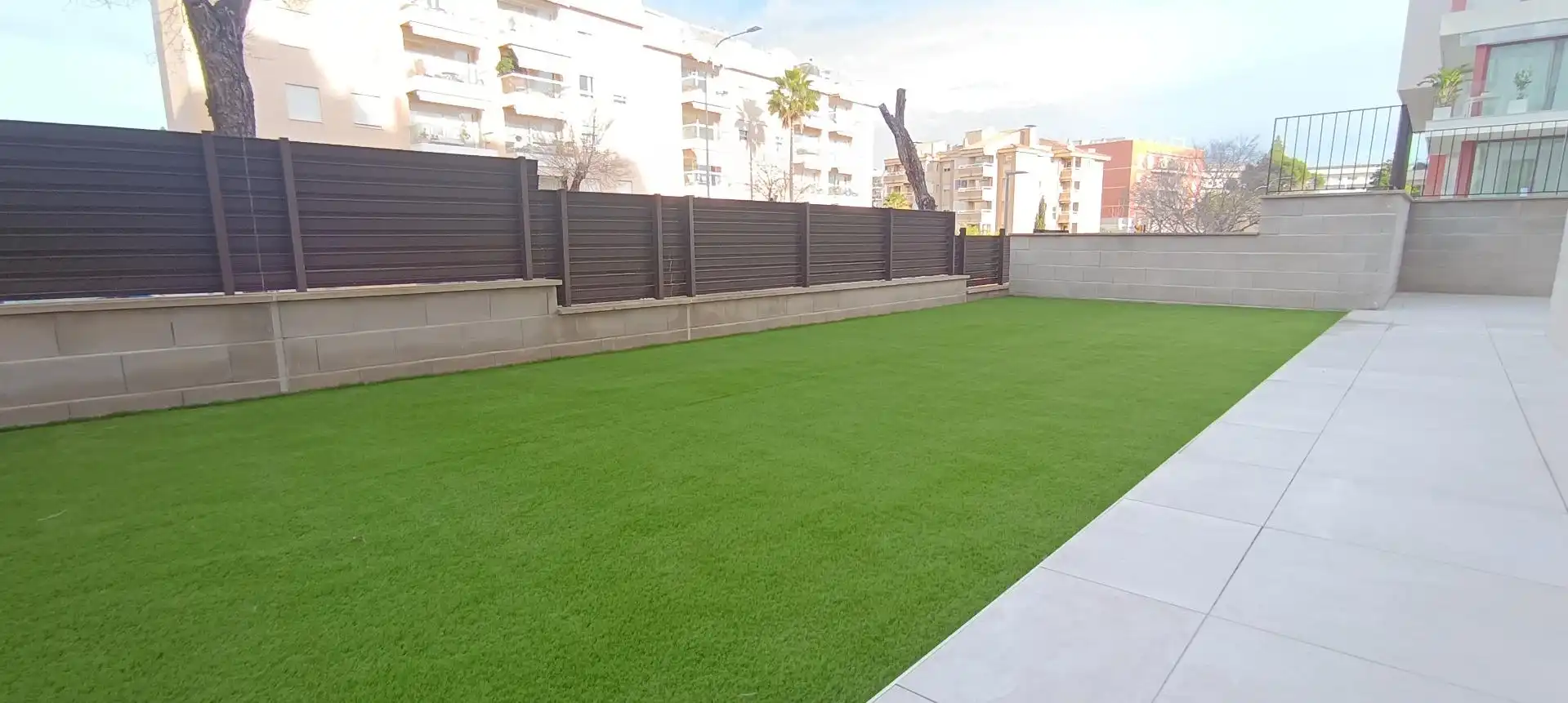 Terrasse von Erdgeschoss zur Miete in  Palma de Mallorca mit Klimaanlage, Parkett und Terrasse