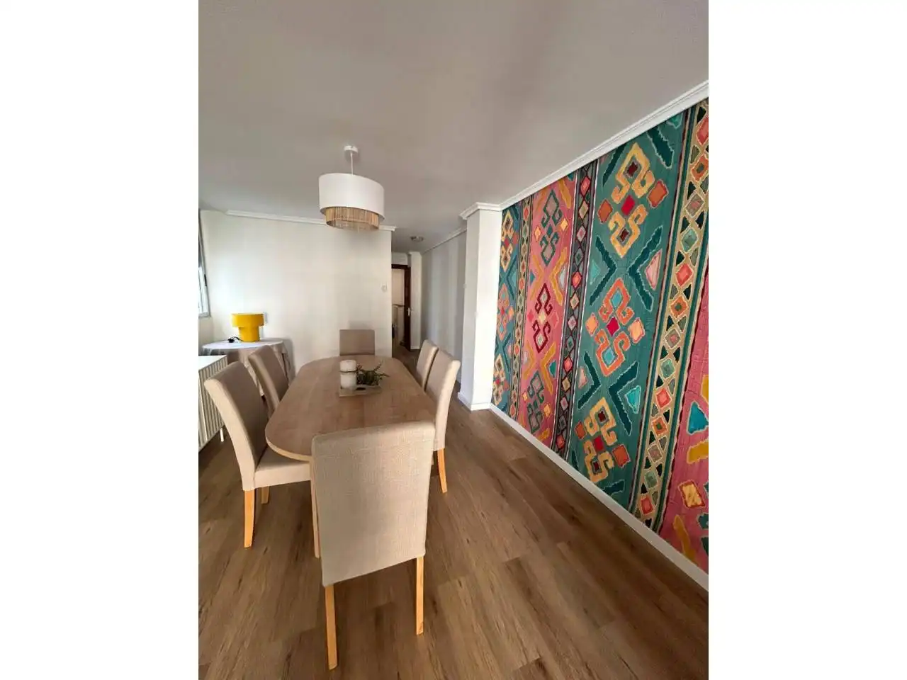 Dining room of Flat for rent in Valencia  with Air Conditioner, Parquet flooring and Storage room