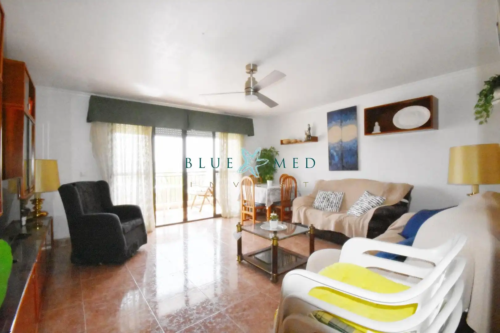 Sala de estar de Piso en venta en Mazarrón con Terraza y Amueblado