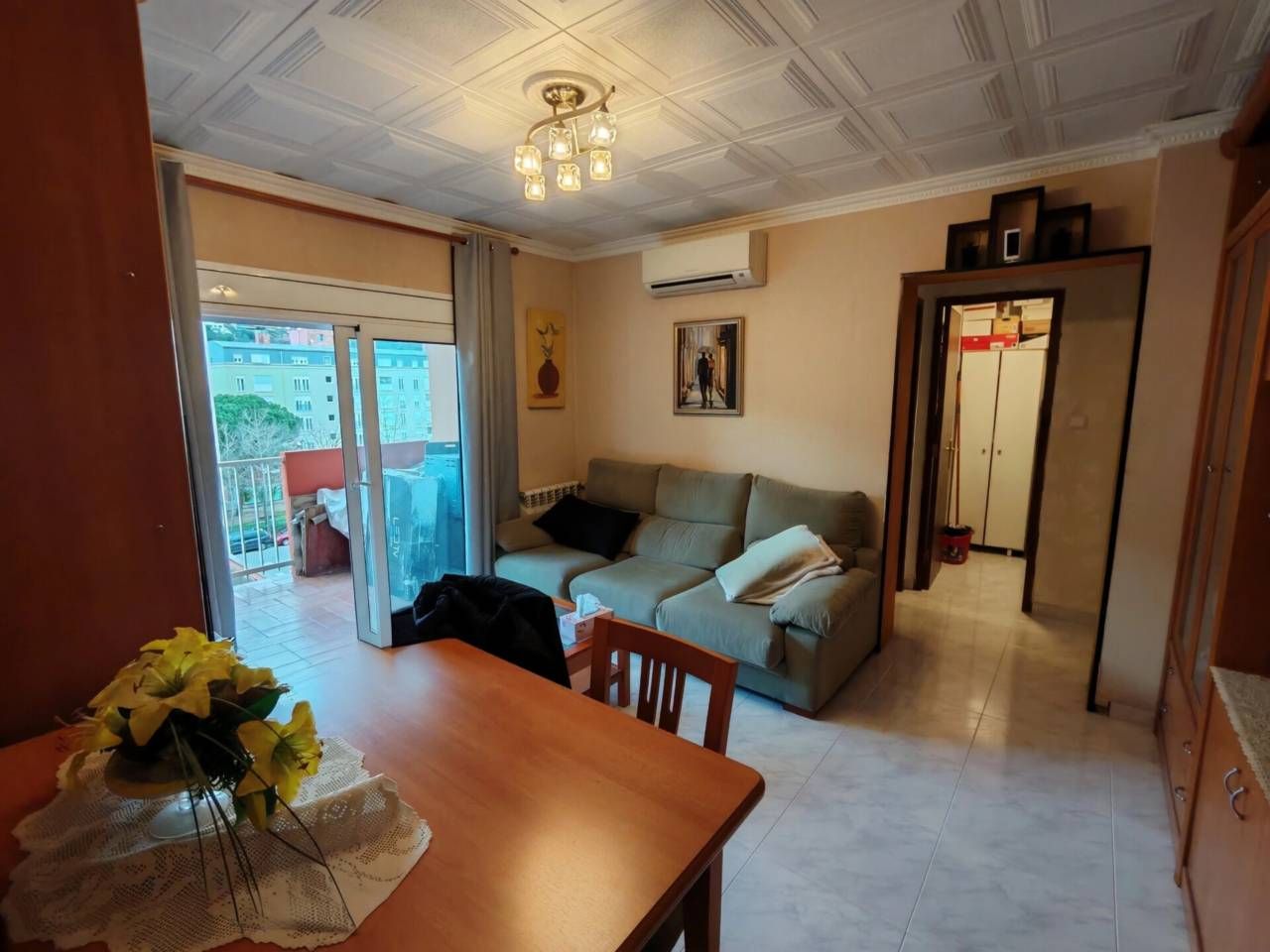 Sala d'estar de Pis en venda en Girona Capital amb Aire condicionat, Calefacció i Balcó