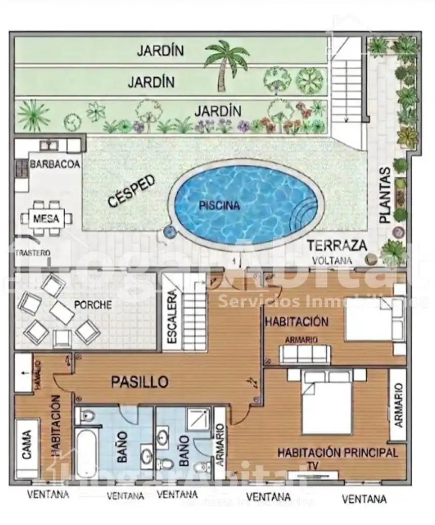 Piscina de Casa o chalet en venta en Oliva con Aire acondicionado, Calefacción y Jardín privado
