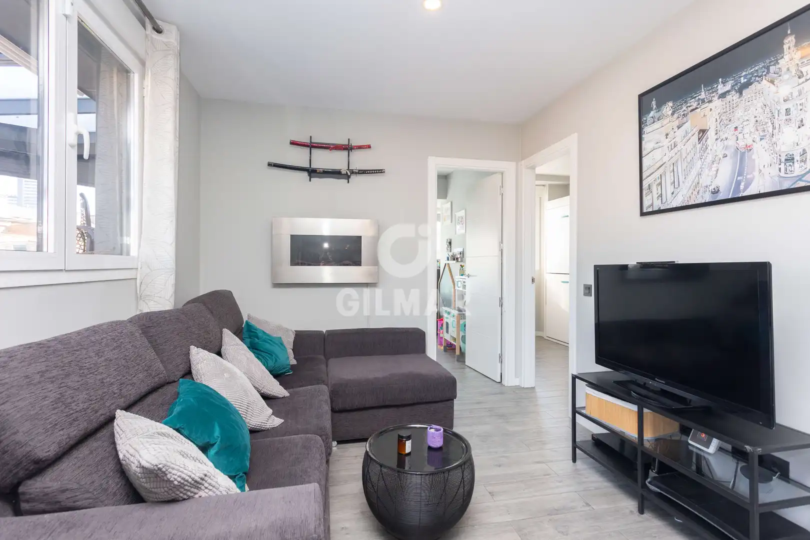 Living room of Attic for sale in Madrid  with Heating, Private garden and Storage room