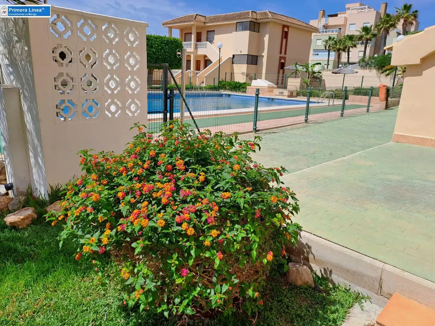 Schwimmbecken von Wohnungen zum Verkauf in Cartagena mit Privatgarten, Terrasse und Möbliert