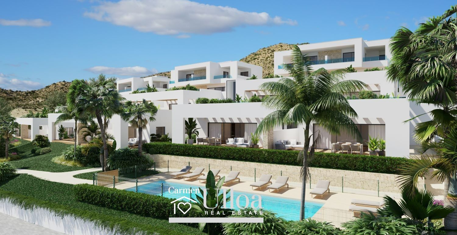 Vista exterior de Dúplex en venda en Monforte del Cid amb Aire condicionat, Calefacció i Jardí privat