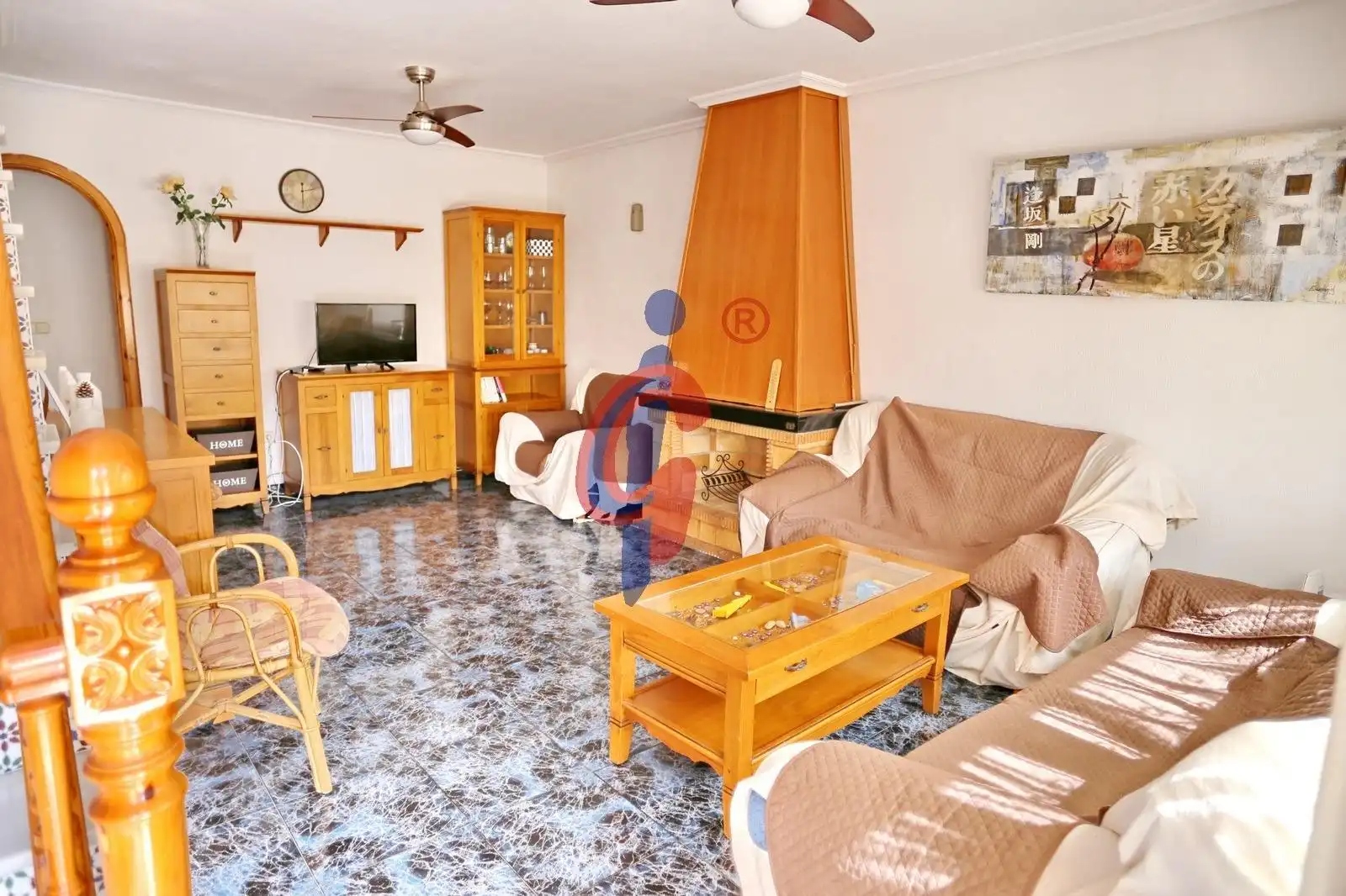 Sala de estar de Casa adosada en venta en Guardamar del Segura con Aire acondicionado, Terraza y Amueblado