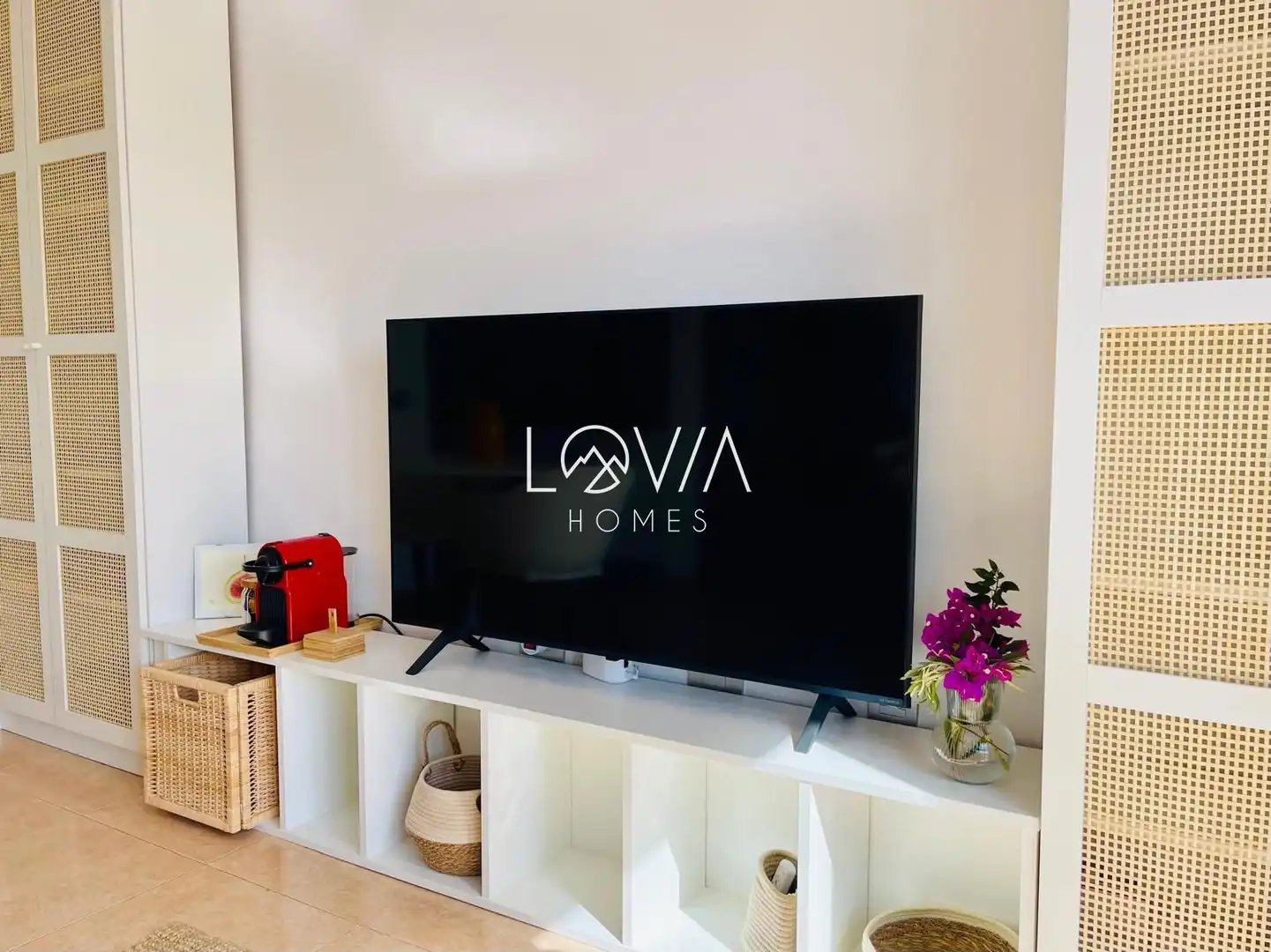 Sala d'estar de Apartament de lloguer en La Oliva amb Terrassa, Piscina i Piscina comunitària