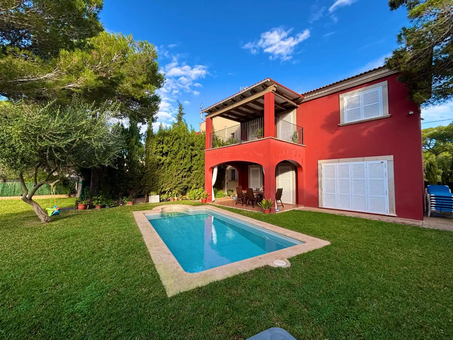 Garten von Einfamilien-Reihenhaus zum Verkauf in Llucmajor mit Heizung, Privatgarten und Terrasse