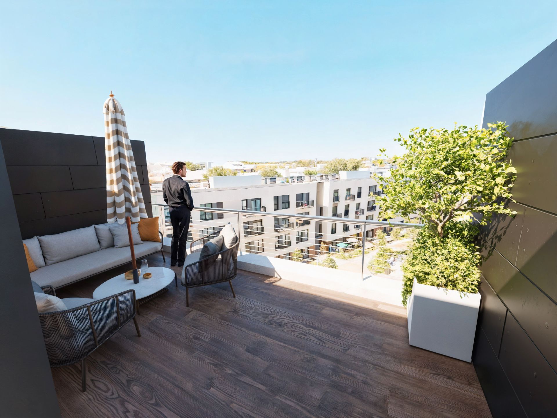 Terrace of Attic to rent in Alcobendas  with Air Conditioner, Heating and Parquet flooring