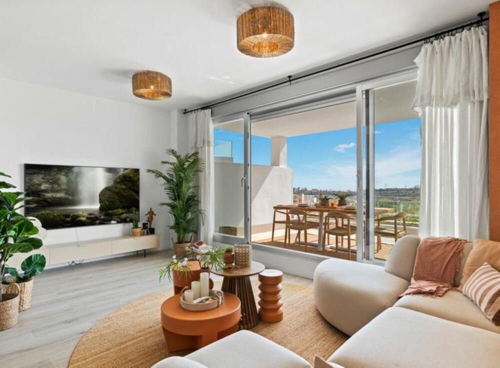 Living room of Planta baja to rent in Estepona  with Air Conditioner, Terrace and Swimming Pool