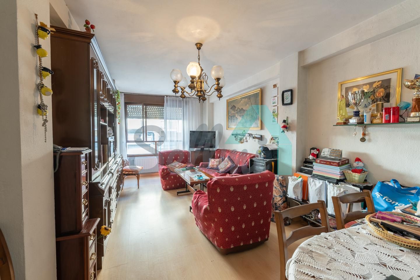 Sala d'estar de Pis en venda en Mieres (Asturias) amb Calefacció, Parquet i Terrassa