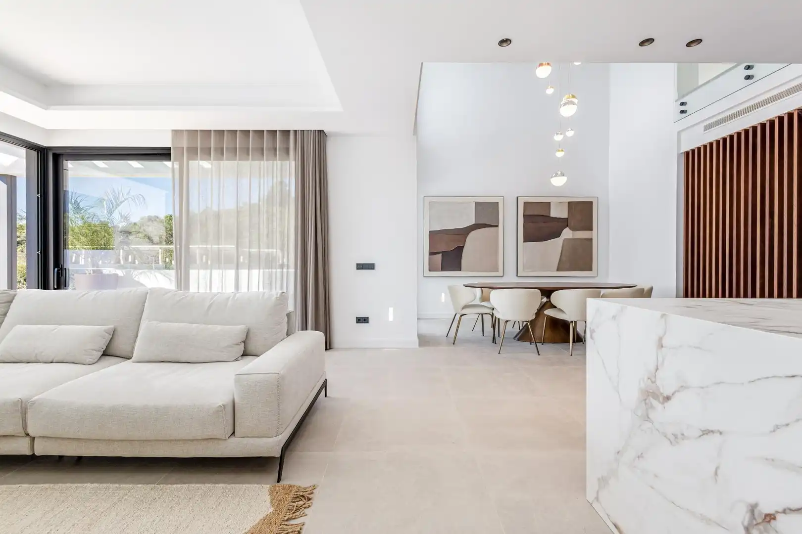 Sala d'estar de Casa o xalet en venda en Mijas amb Aire condicionat, Calefacció i Jardí privat
