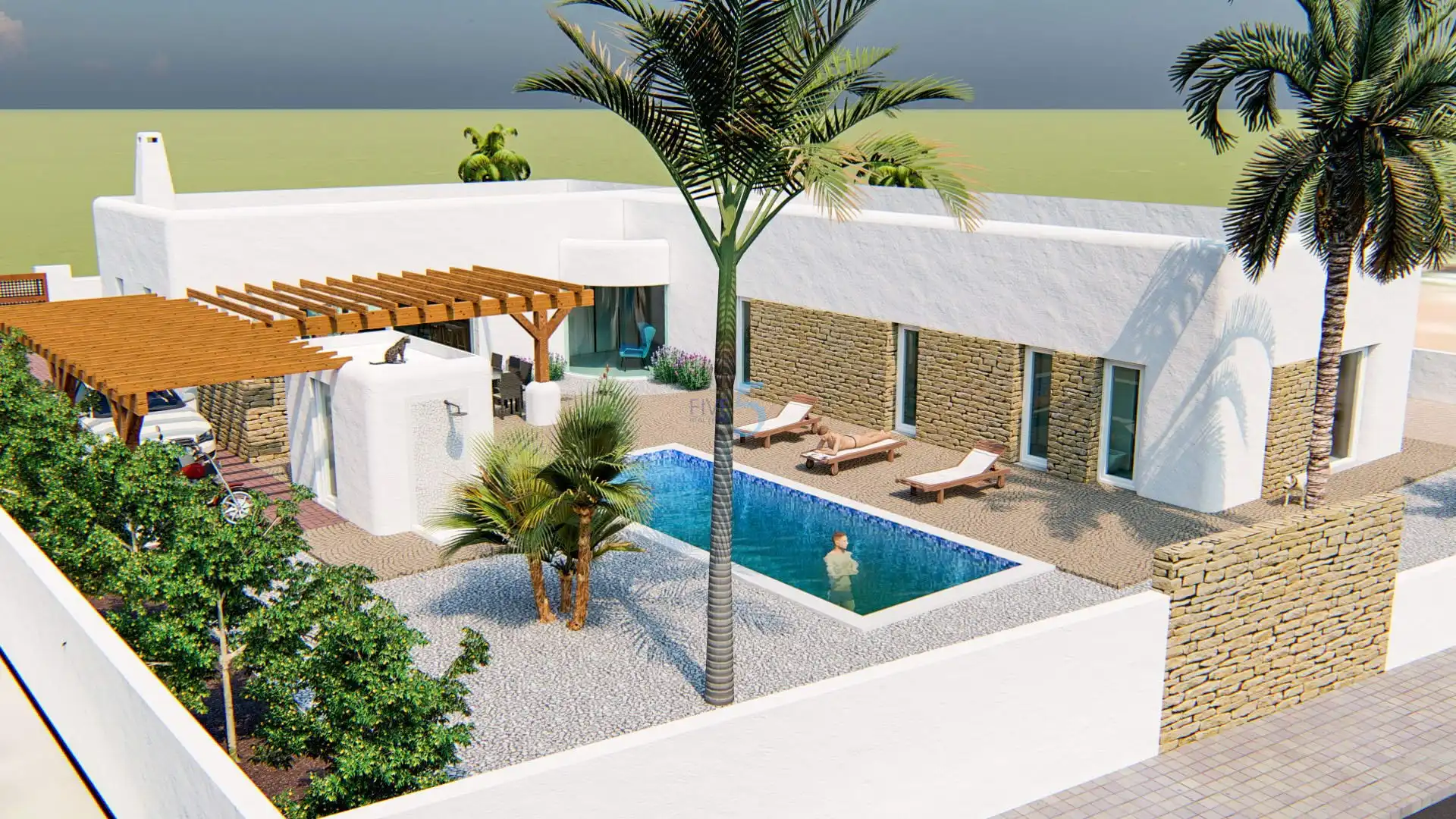 Jardín de Casa o chalet en venta en Pueblo - Urbanizaciones
