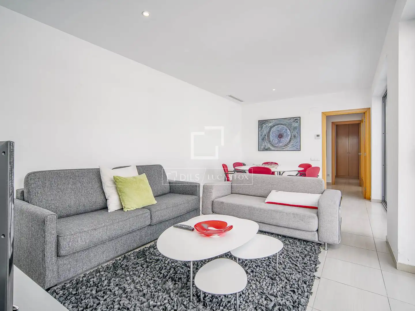 Wohnzimmer von Dachboden zum Verkauf in Barcelona mit Klimaanlage, Heizung und Terrasse