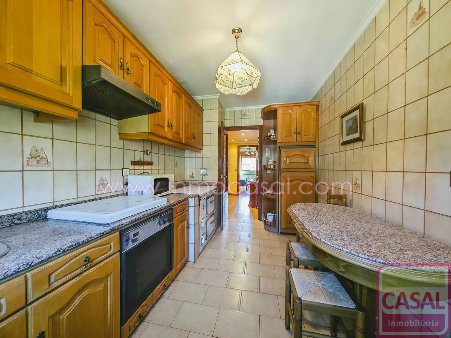 Küche von Wohnung zum Verkauf in Aller mit Heizung, Abstellraum und Möbliert