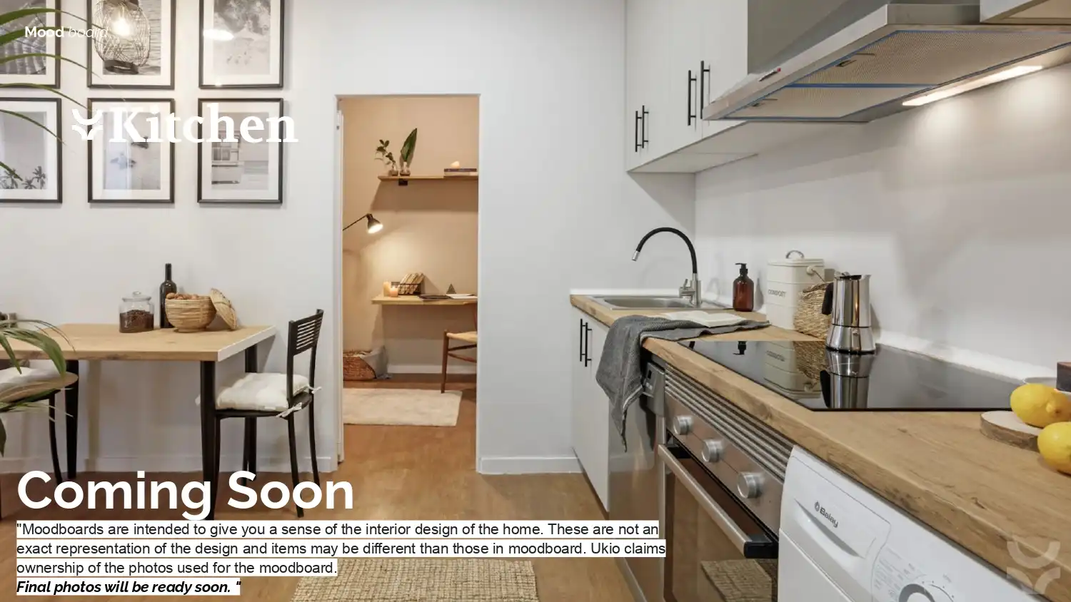 Cocina de Apartamento de alquiler en Barcelona con Aire acondicionado, Calefacción y Terraza
