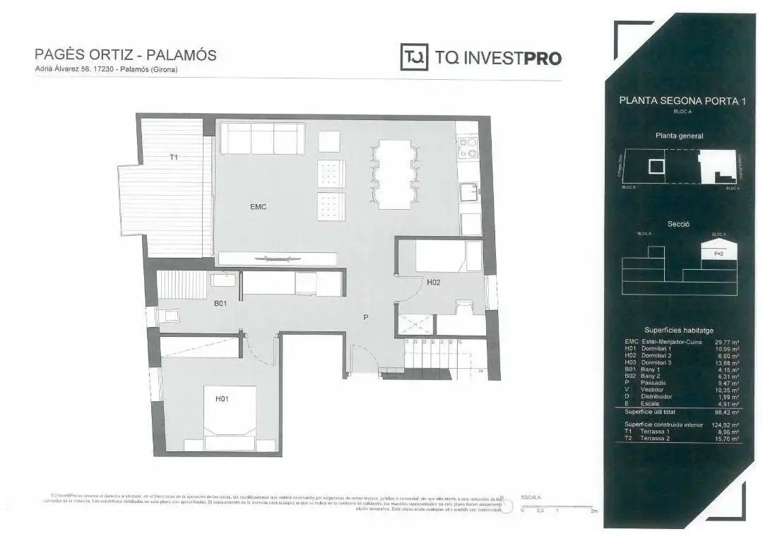 Dachboden zum Verkauf in Palamós mit Klimaanlage, Heizung und Terrasse