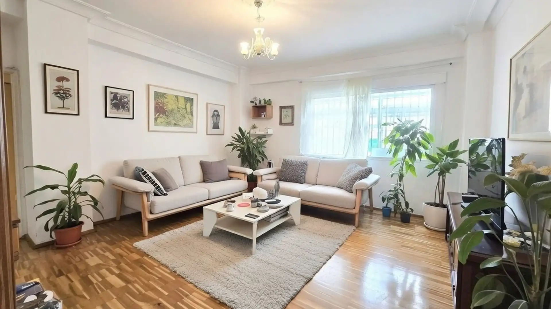 Sala de estar de Piso en venta en  Madrid Capital con Calefacción, Terraza y Alarma