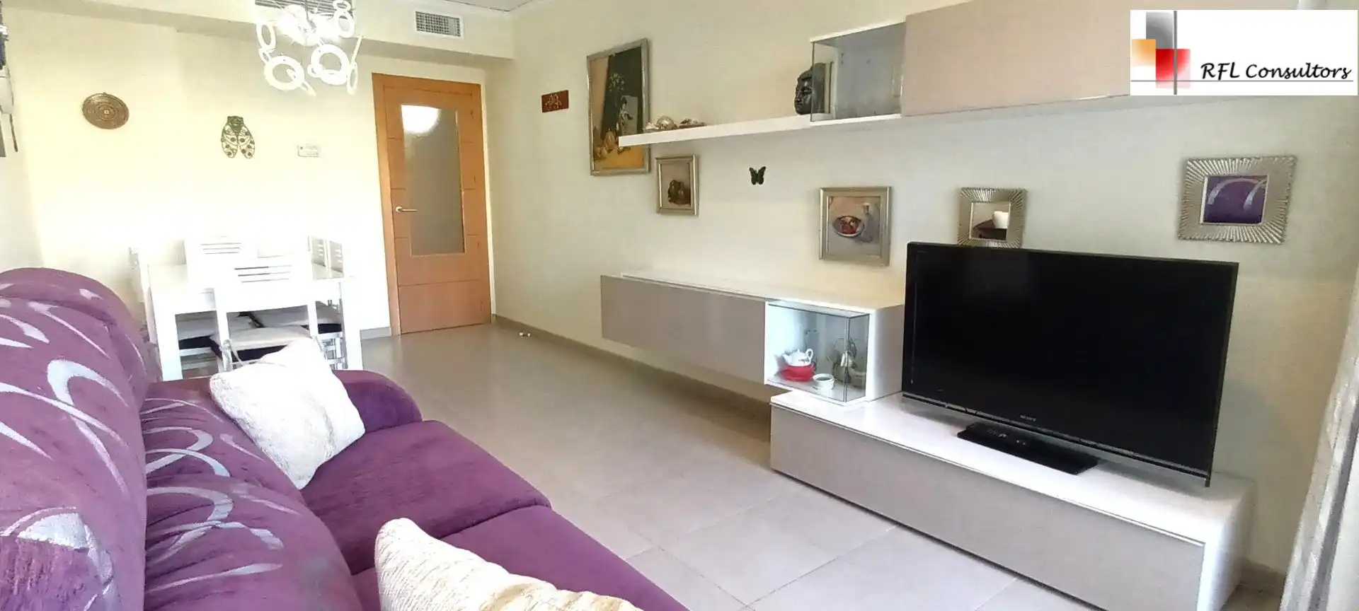 Wohnzimmer von Erdgeschoss zur Miete in Torreblanca mit Privatgarten, Terrasse und Möbliert