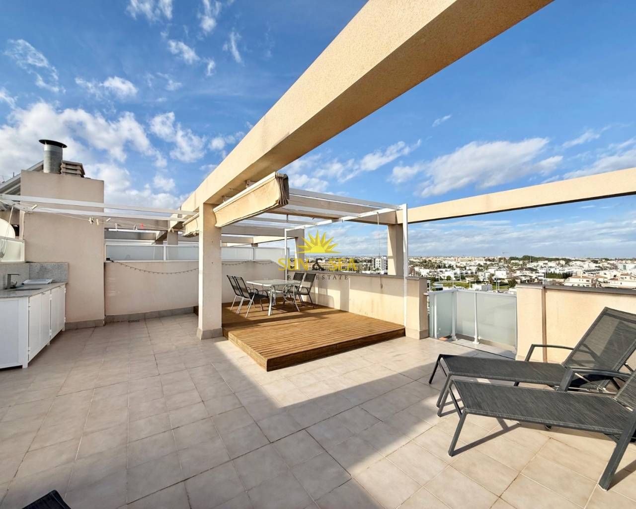 Terrasse von Dachboden zur Miete in San Javier mit Klimaanlage, Heizung und Terrasse