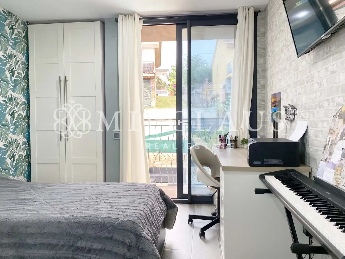 Schlafzimmer von Haus oder Chalet zum Verkauf in Lliçà d'Amunt mit Klimaanlage, Heizung und Privatgarten