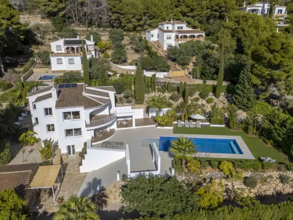 Exterior view of Houses for sale in Jávea / Xàbia  with Air Conditioner, Terrace and Swimming Pool