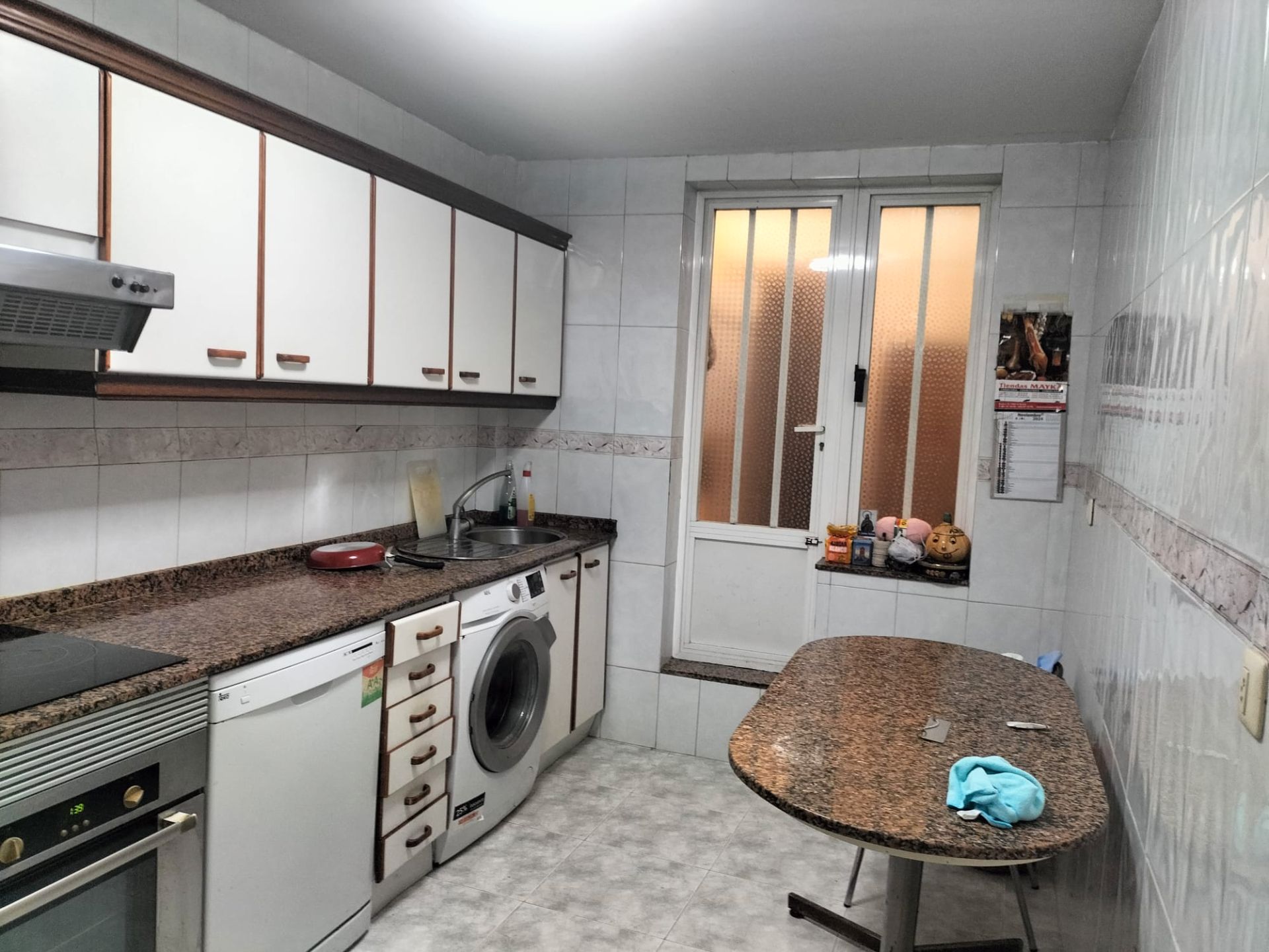 Kitchen of Flat for sale in A Coruña Capital   with Parquet flooring, Terrace and Furnished