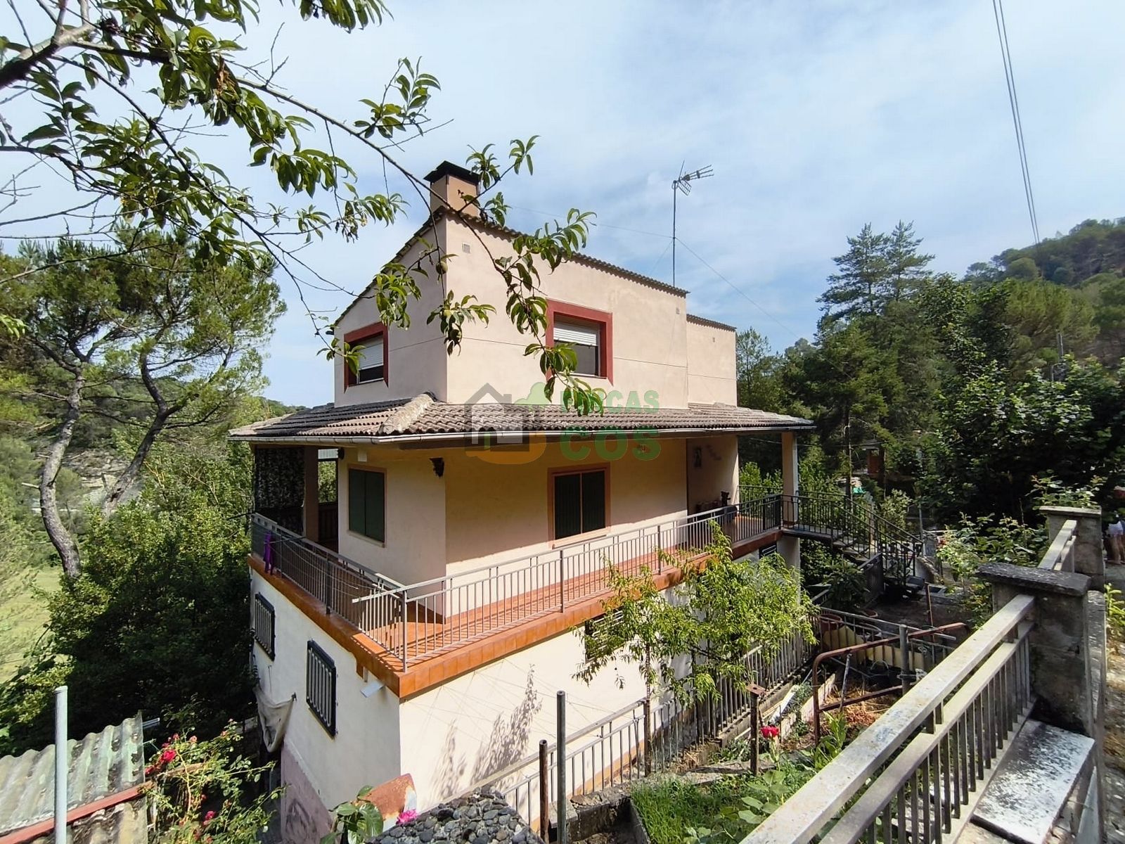 Vista exterior de Casa o xalet en venda en Monistrol de Calders amb Jardí privat, Terrassa i Balcó