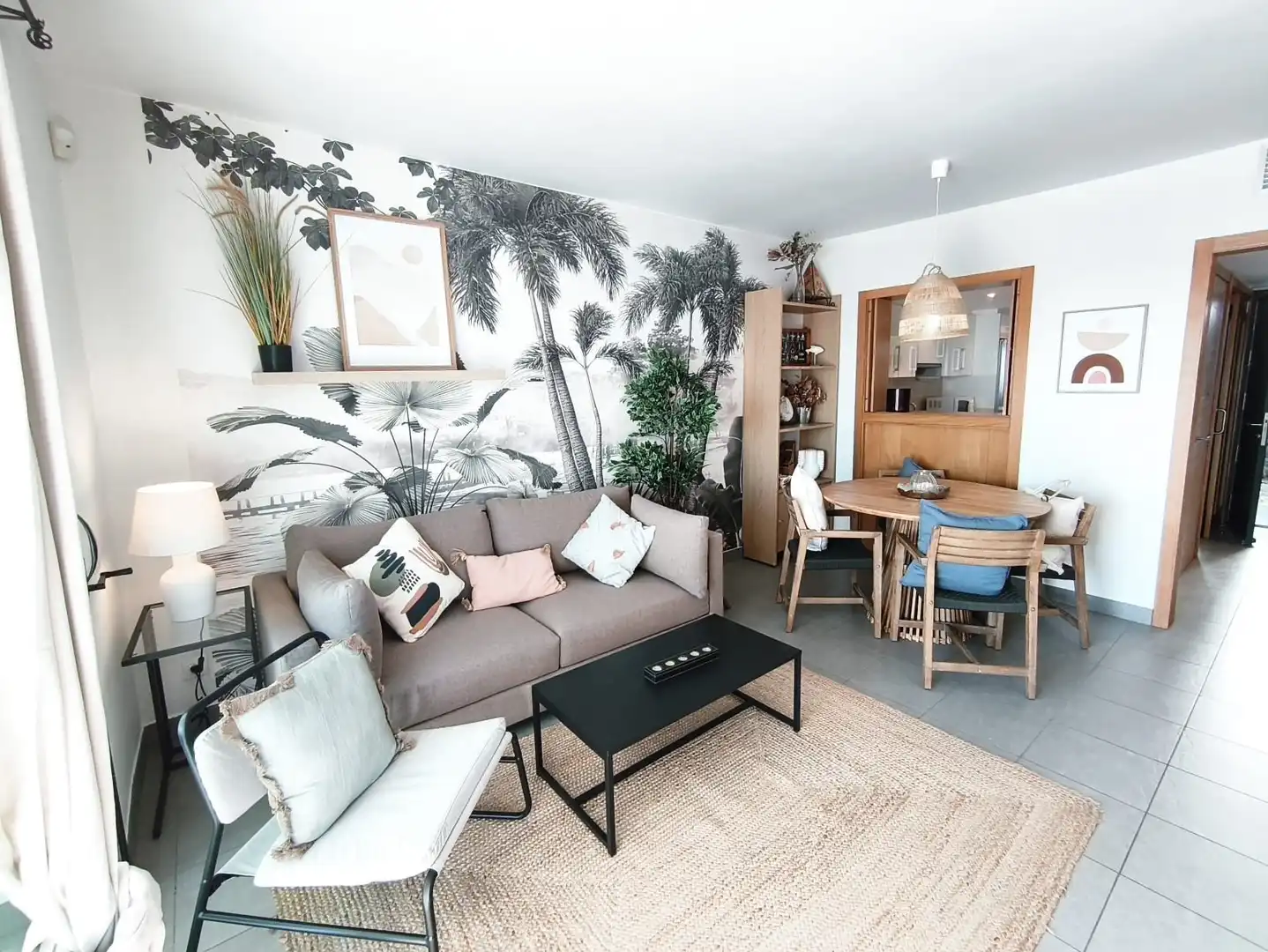 Sala d'estar de Apartament en venda en Mojácar amb Aire condicionat, Calefacció i Moblat
