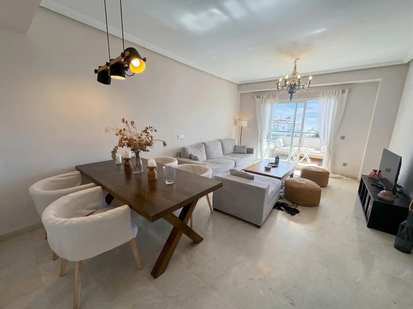 Sala de estar de Apartamento en venta en Manilva con Aire acondicionado, Calefacción y Terraza