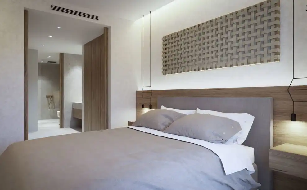 Schlafzimmer von Wohnung zum Verkauf in Sant Boi de Llobregat mit Klimaanlage, Heizung und Privatgarten