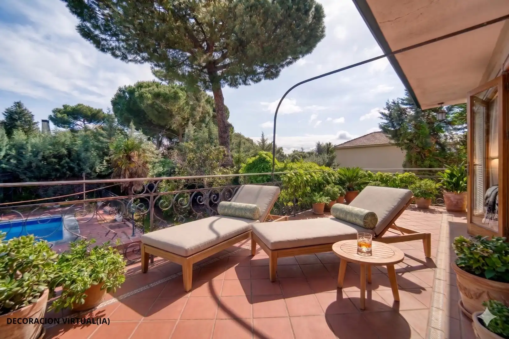Terrassa de Casa o xalet en venda en Villanueva de la Cañada amb Calefacció, Jardí privat i Terrassa