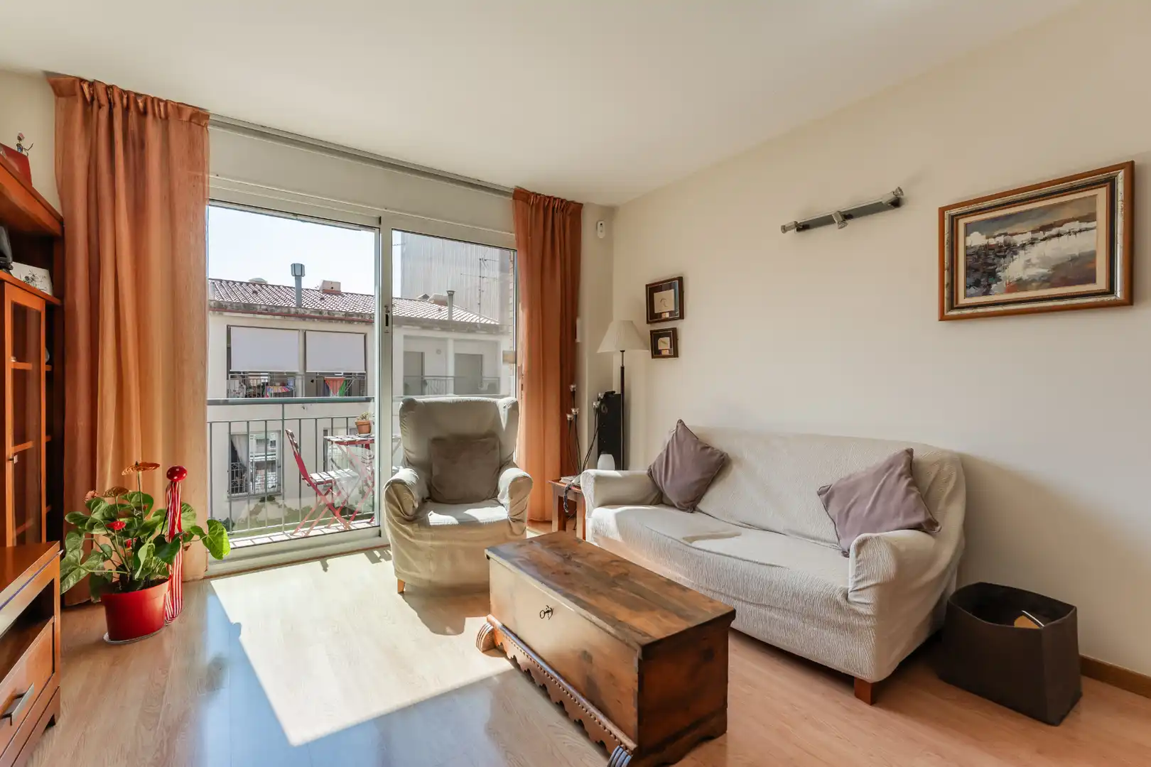 Sala d'estar de Pis en venda en La Garriga amb Aire condicionat, Calefacció i Parquet