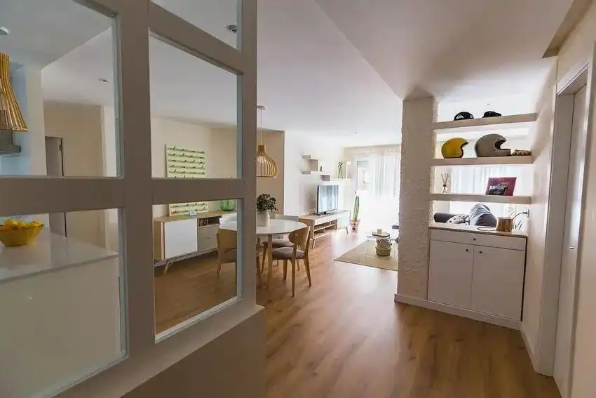 Living room of Flat for rent in Valencia  with Air Conditioner and Balcony