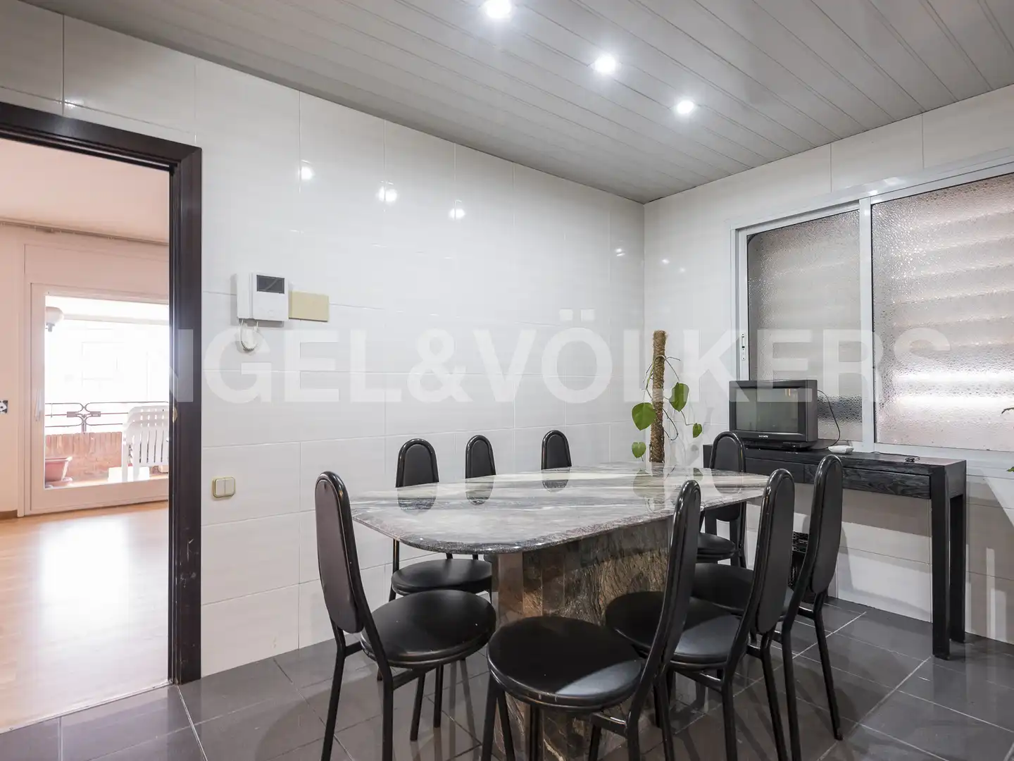 Dining room of Flat for rent in Barcelona  with Air Conditioner, Heating and Parquet flooring