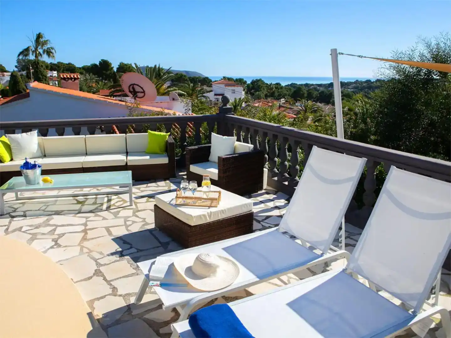 Terrassa de Casa o xalet en venda en Moraira amb Aire condicionat, Piscina i Balcó