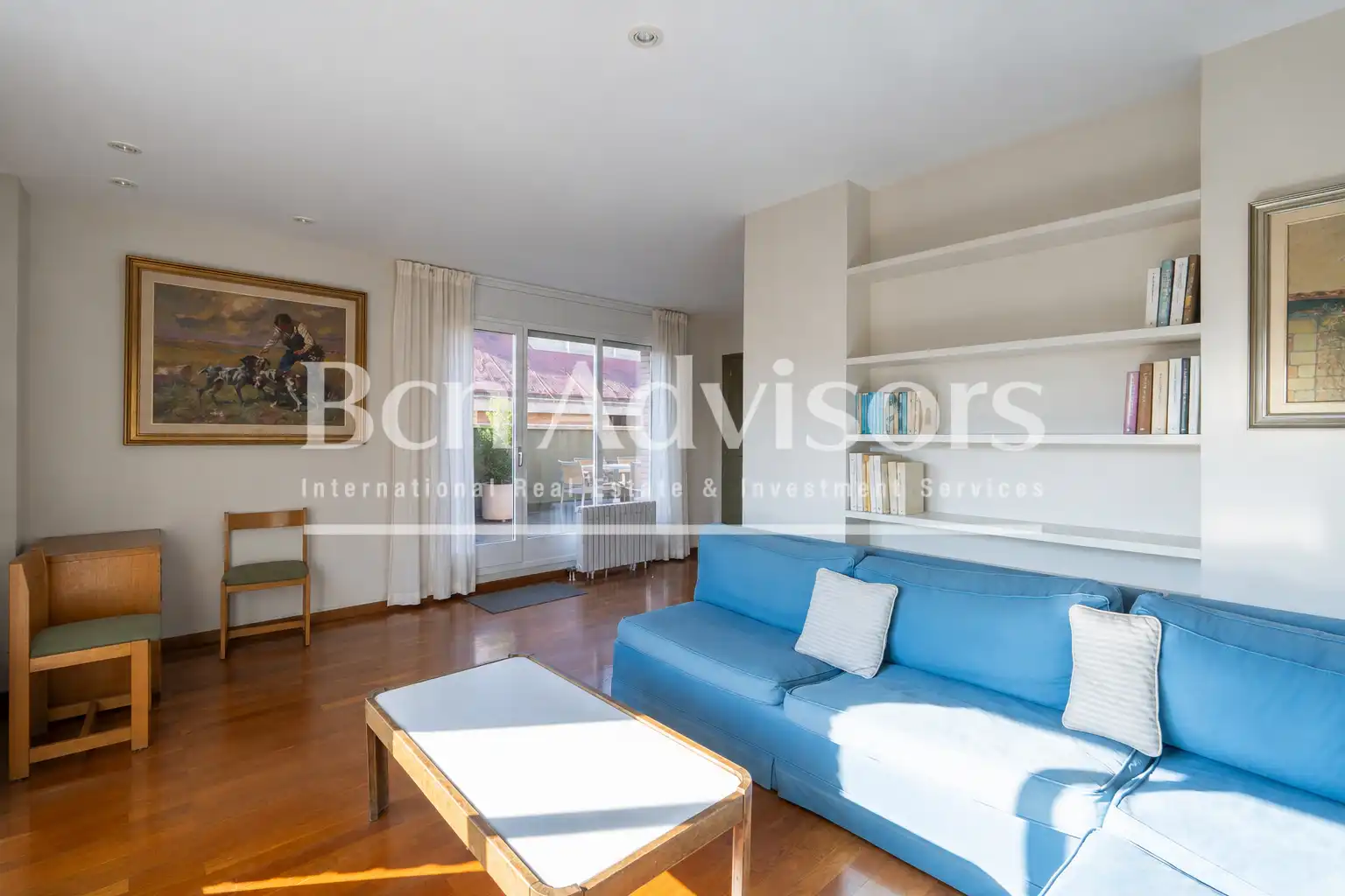 Sala d'estar de Àtic en venda en Barcelona amb Aire condicionat, Calefacció i Parquet